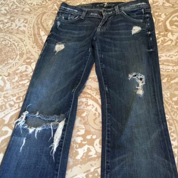 7 For All Mankind Organic Cotton Jeans Sz 26 - Picture 2 of 7